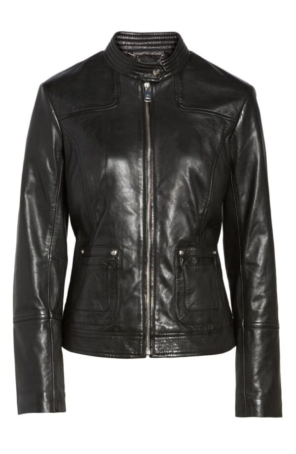 Bernardo Moto Black Leather Jackets