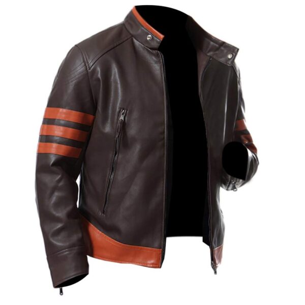 Biker Jacket Slim Fit Real Leather Bikers Retro Jacket