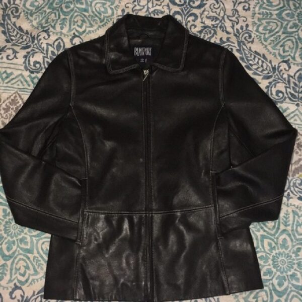 Bill Blass Black Leather Jacket
