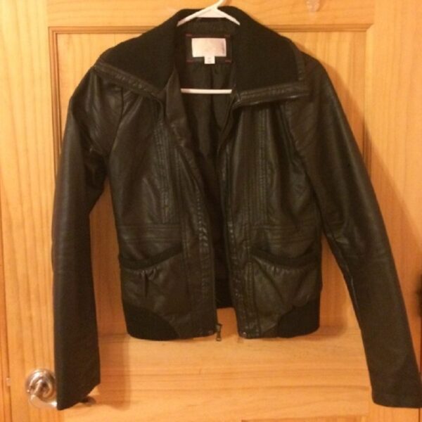 Black Xhilaration Leather Jacket