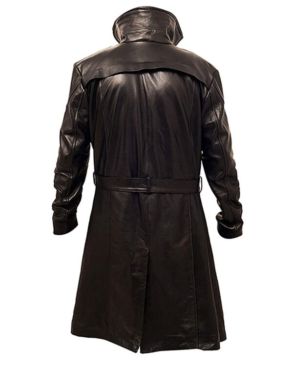 Blade Runner Ryan Gosling Fur Lapel Collar Leather Trench Coat