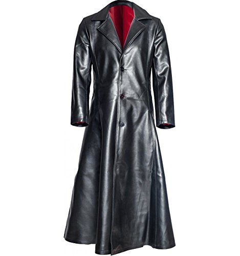 Blade Trinity Wesley Snipes Genuine Red Lining Long Trench Coat front