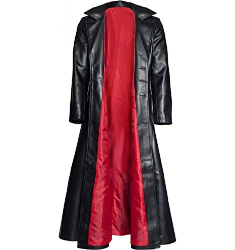 Blade Trinity Wesley Snipes Genuine Red Lining Long Trench Coat open