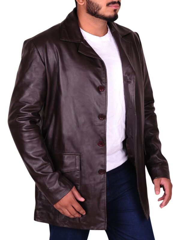 Brad Pitt Detective David Mills Leather Jacket
