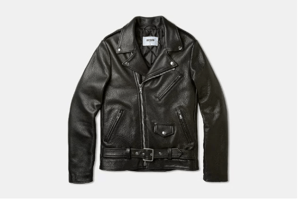 Buck Mason Moto Black Leather Jacket