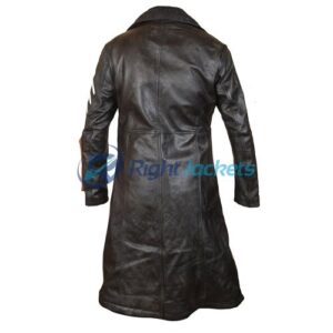 Captain Boomerang Jai Courtney Fur Lined Black Leather Coat