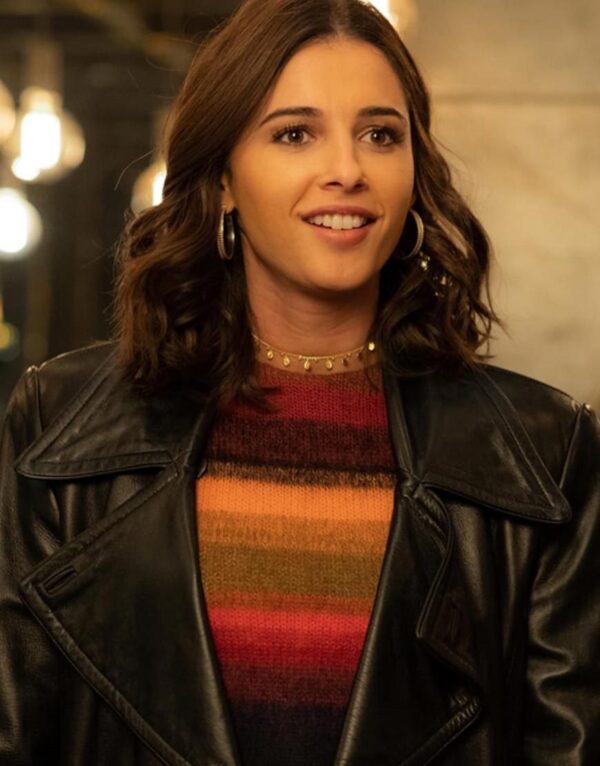 Naomi Scott Charlies Angels Black Leather Jacket.