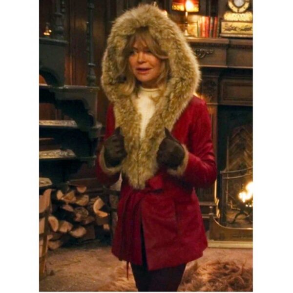 Christmas Chronicles Goldie Hawn Red Leather Jacket