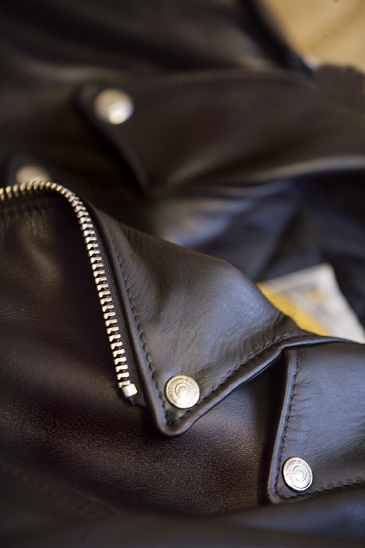 Classic Perfecto Steerhide Leather Black Motorcycle Jacket f