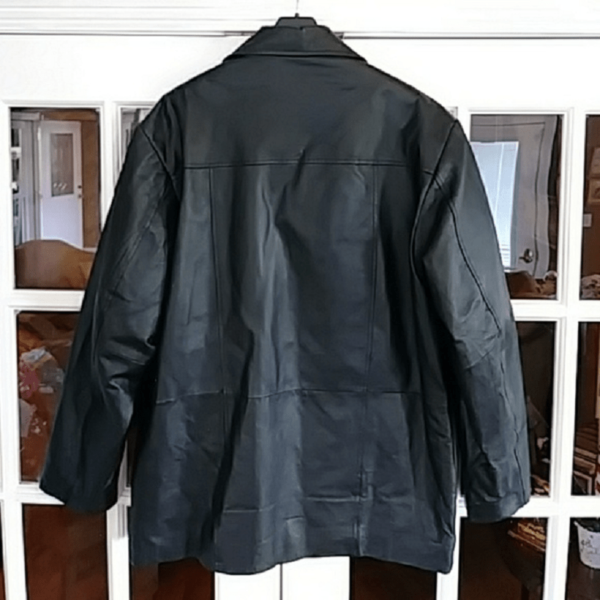 Mens Cougar Black Leather Jacket