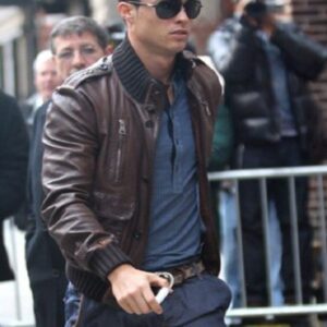 Cristiano Ronaldo Bomber Leather Jackit