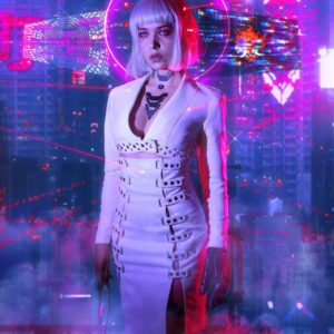 Cyberpunk Night City Neon Girl Jackets