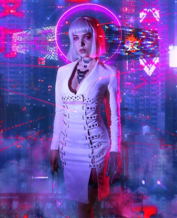 Cyberpunk Night City Neon Girl Jackets