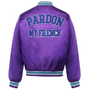 Dj Snake 75 Pardon Purple Satin Bomber Jacket