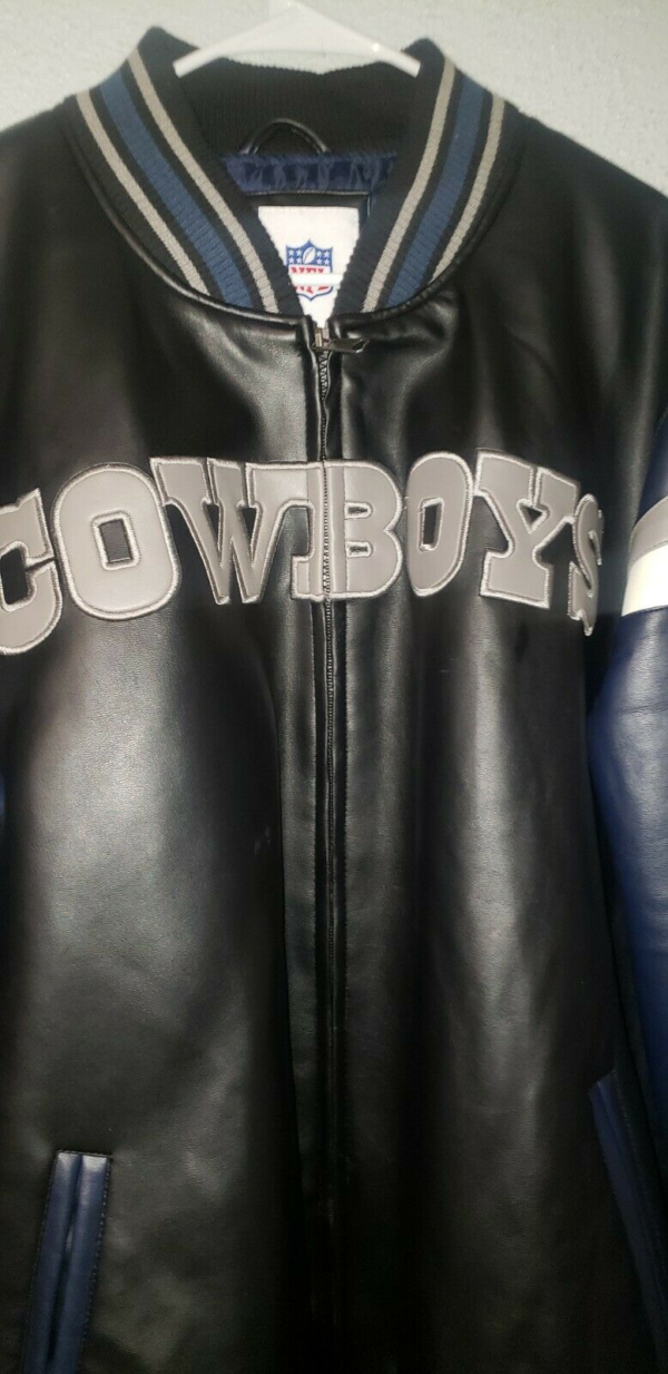 Mens Official NFL Authentic Dallas Cowboys Leather Jacket