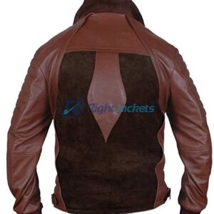 Daniel Radcliffe Horns Brown Suede Fur Leather Jacket