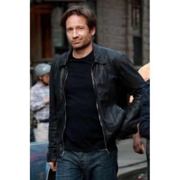 X Flies David Duchovny American Apperal Mens Leather Jacket
