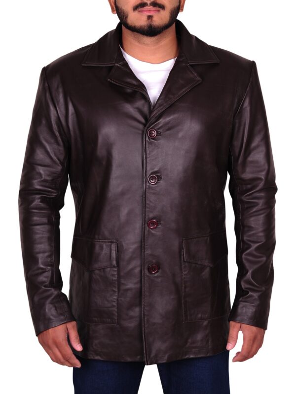 David Mills Detective Leather Jacket