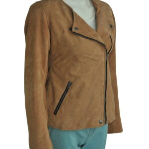 Dead To Me Linda Cardellini Brown Suede Leather Jacket