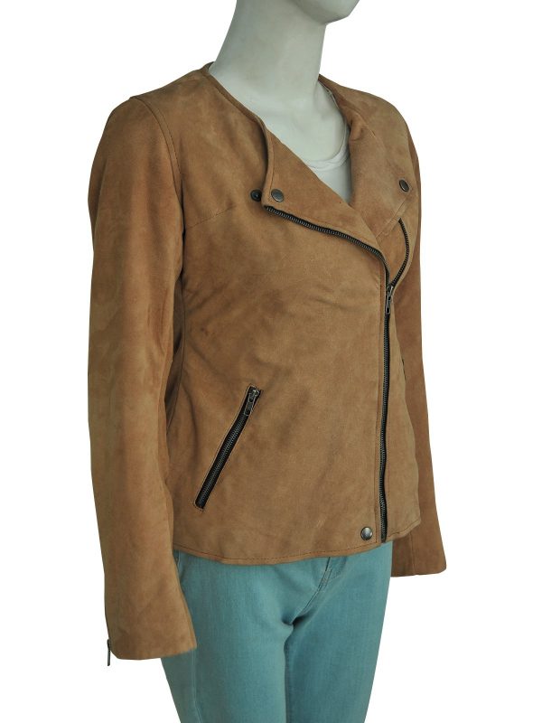 Dead To Me Linda Cardellini Brown Suede Leather Jackets