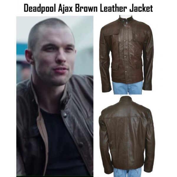 Deadpool Ajaxs Brown Leather Jacket