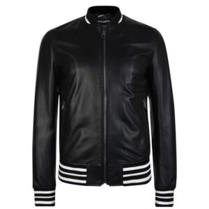 Dolce And Gabbana Bomber Leather Jacket