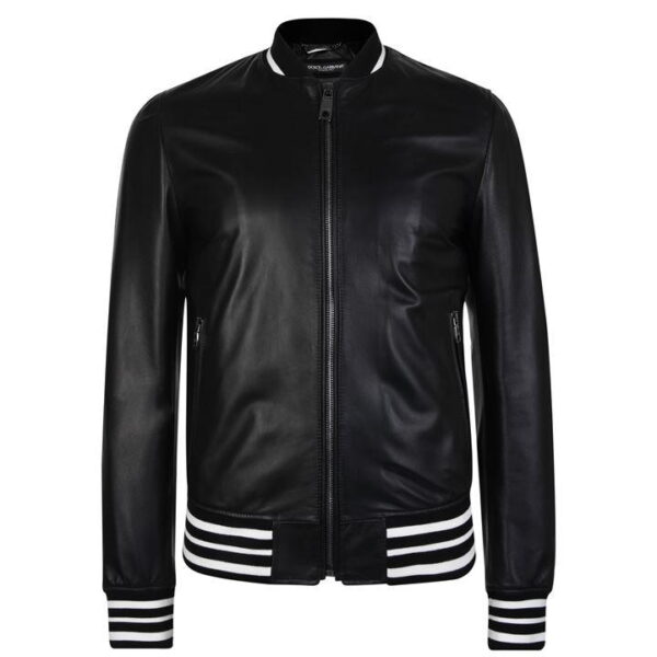 Dolce And Gabbana Leather Bomber Jacket