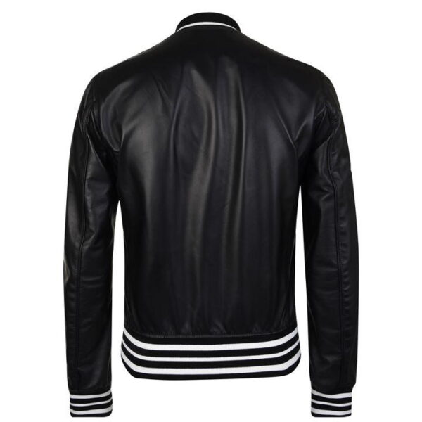 Dolce And Gabbana Leather Bomber Jackit
