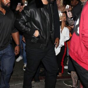 Drake Rapper Bomber Style Leather Jacket