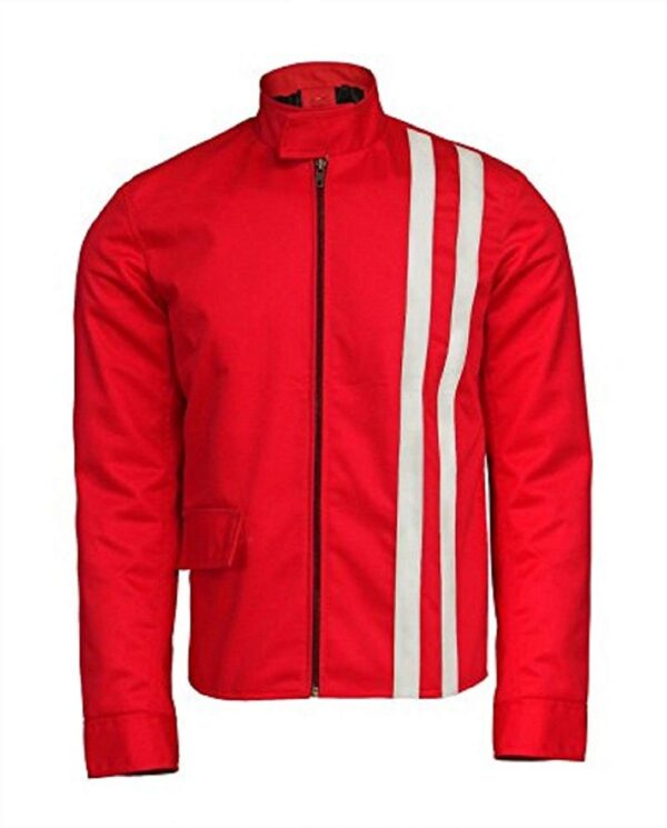 Elvis Presley Slimfit Speedway Red Cotton Jacket