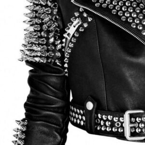 Embellished Designer Handmade Studded Biker Leather Jacket