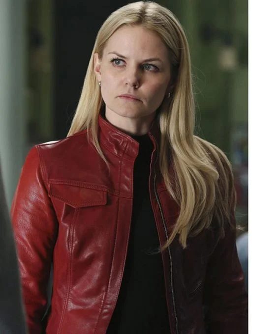 Emma Swan Once Upon A Time Movie Red Leather Jacket