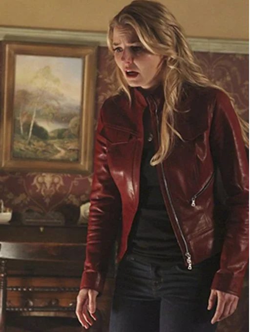 Emma Swan Once Upon A Time Movie Red Leather Jackets