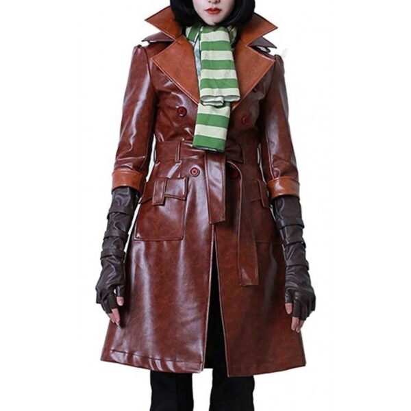 Fallout 4 Piper Wright Brown Long Leather Coat