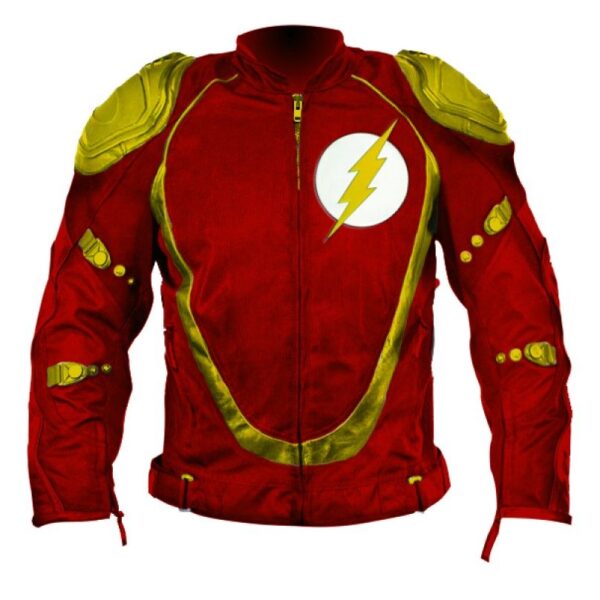 Flash Motorbike Red Leather Jacket