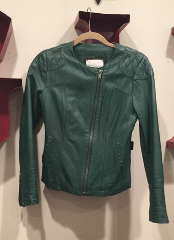 Forest Green Leather Jacket