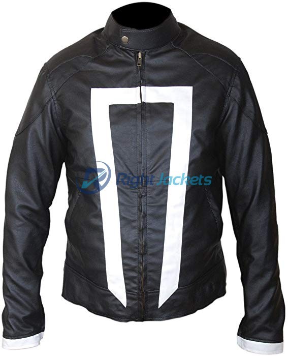 Ghost Rider Gabriel Luna Black Biker Leather Jacket