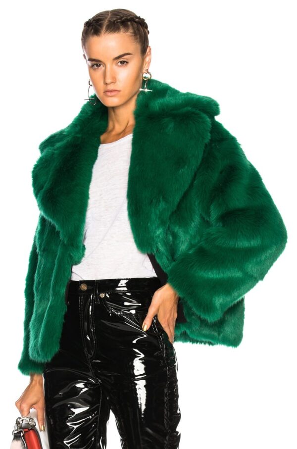 Green Fur Coat Jacket