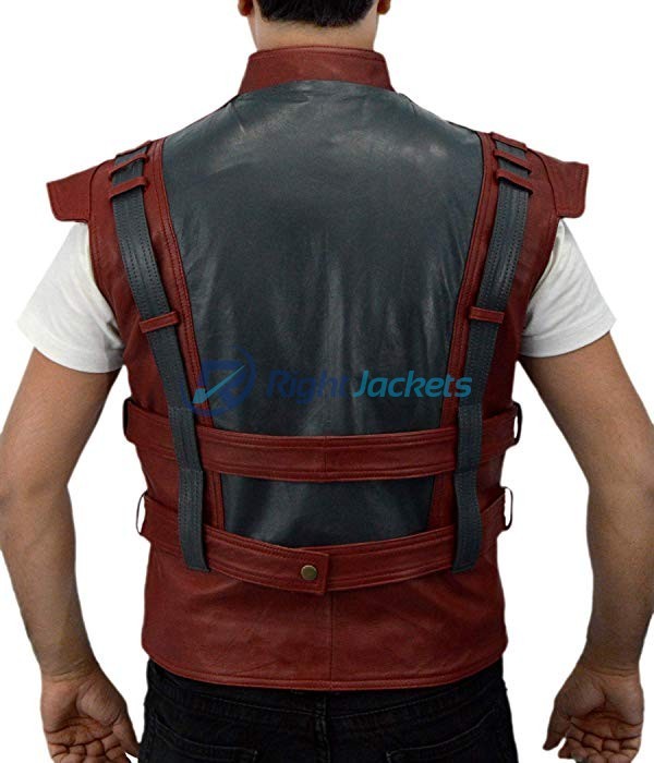 Guardians of The Galaxy Chris Pratt Star Lord Synthetic Leather Brown Vest
