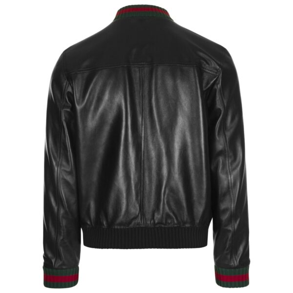 Gucci Web Black Leather Jackets