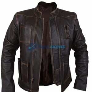 Han Solo Star Wars The Force Awakens Black Faux Leather Jacket