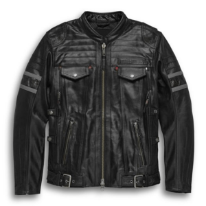 H D Triple Vent System Wick Twister Leather Jacket