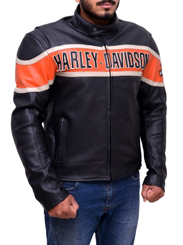 Harley Davidson Victory Lane fashion Leather Jacket