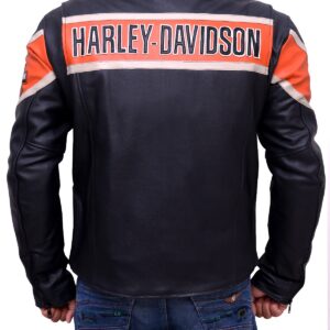 Harley Davidson biker Victory Lane Leather Jacket