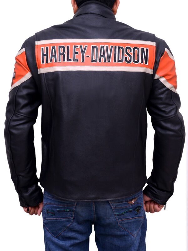 Harley Davidson biker Victory Lane Leather Jacket