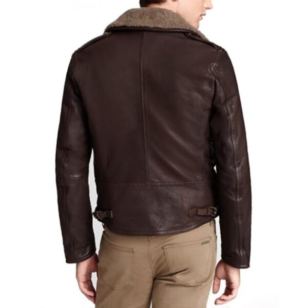 Harry Style Brown with Fur Collar Leather Jacket