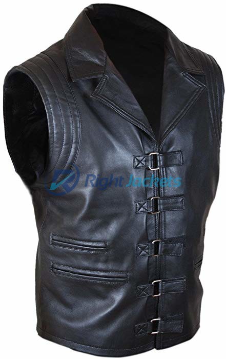 Hugh Jackman Van Helsing Black Leather Vest For Coat