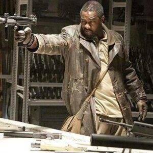Idris Elba Distressed Ghost Rider Leather Coat 1