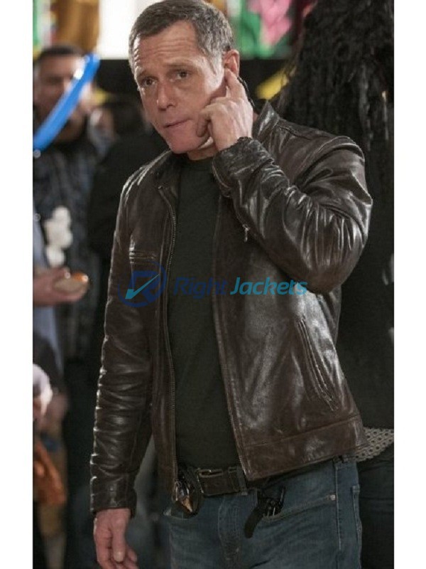 Jason Beghe Chicago PD Brown Hank Voight Leather Jacket