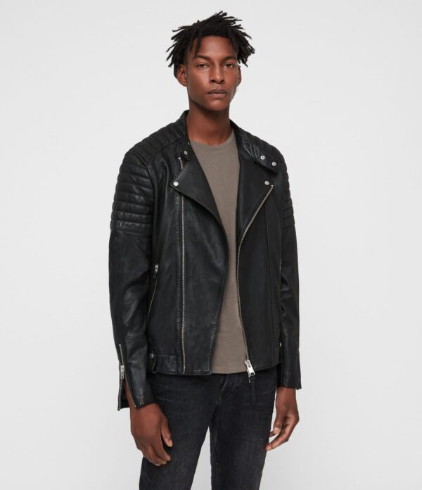 Jasper Black Biker Leather Jacket
